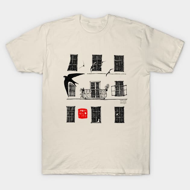 Urban Wildlife - Swift T-Shirt by mnutz